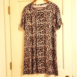 NWOT leopard print night gown, XL
